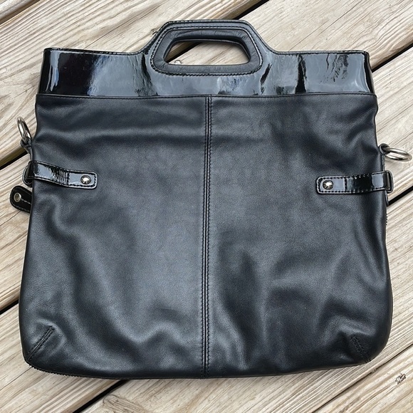 Coach Bonnie Leather Fold-Over Tote Bag /Purse - Picture 11 of 12